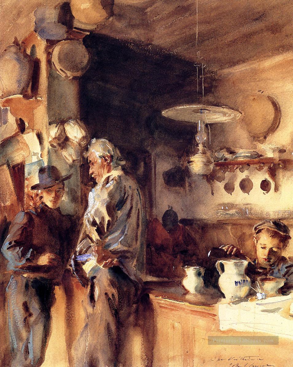 Un intérieur espagnol John Singer Sargent Peintures à l'huile